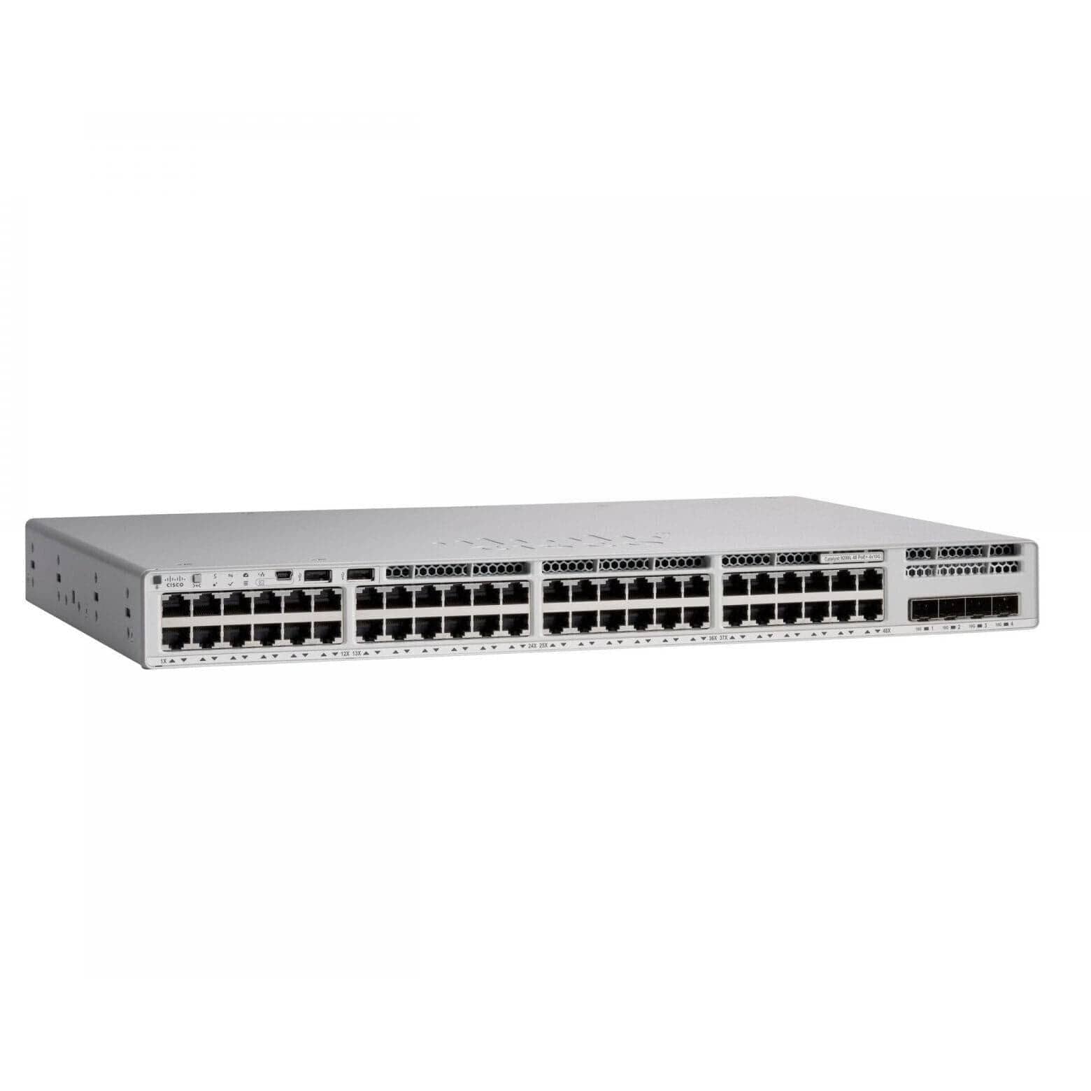 C9200L-48T-4X-E - Cisco Catalyst 9200 Series Switch with 48 ports gigabit ethernet, Data Only, 4x 10 gigabit SFP fixed uplink, Network Essentials license