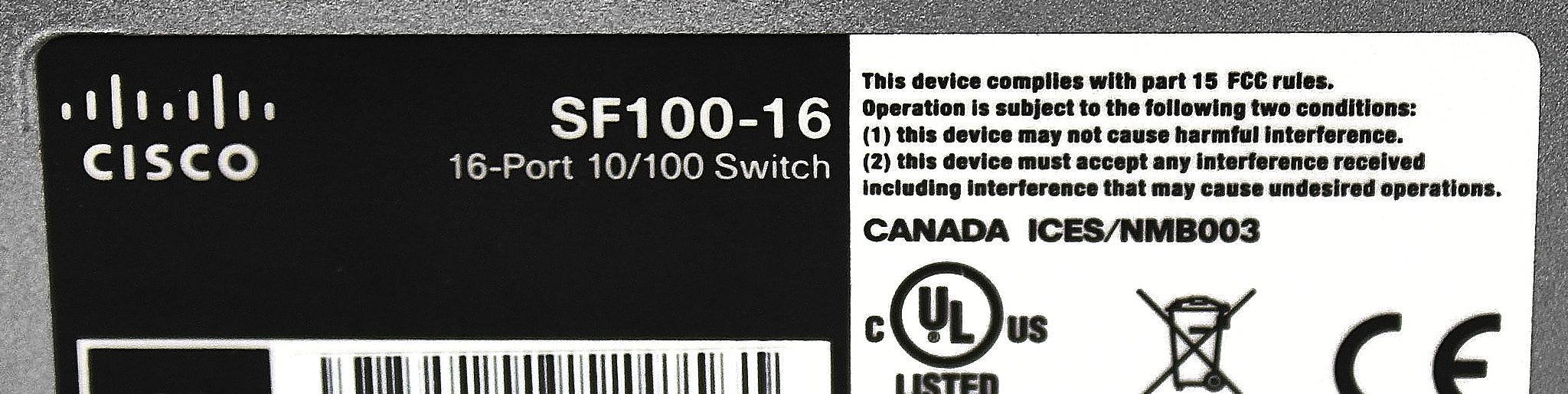 Cisco SF100-16 Small Business 16 Port Unmanaged Switch