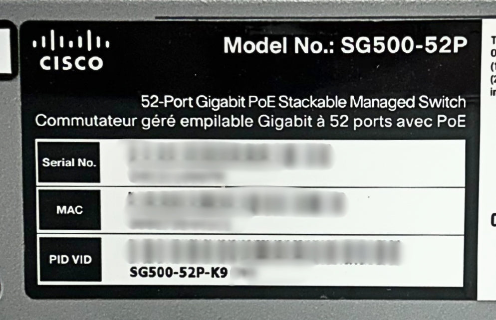 Cisco SG500-52MP SG500-52MP 52P GBMAXPOE+STACKABLE H