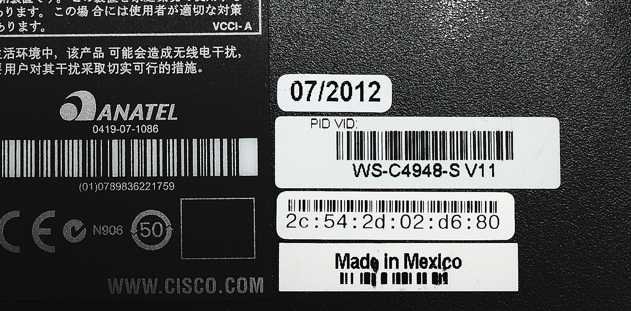 Cisco WS-C4948E-S CISCO CATALYST 4948E IPB 48PT 10/100/1000 + 4x SFP+