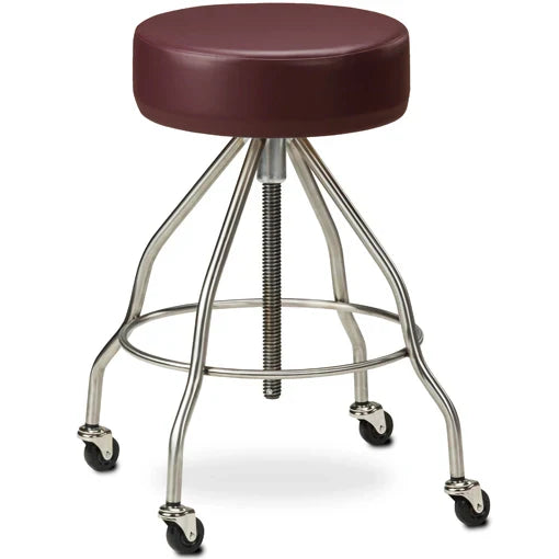 Clinton Upholstered Stainless Steel Stool