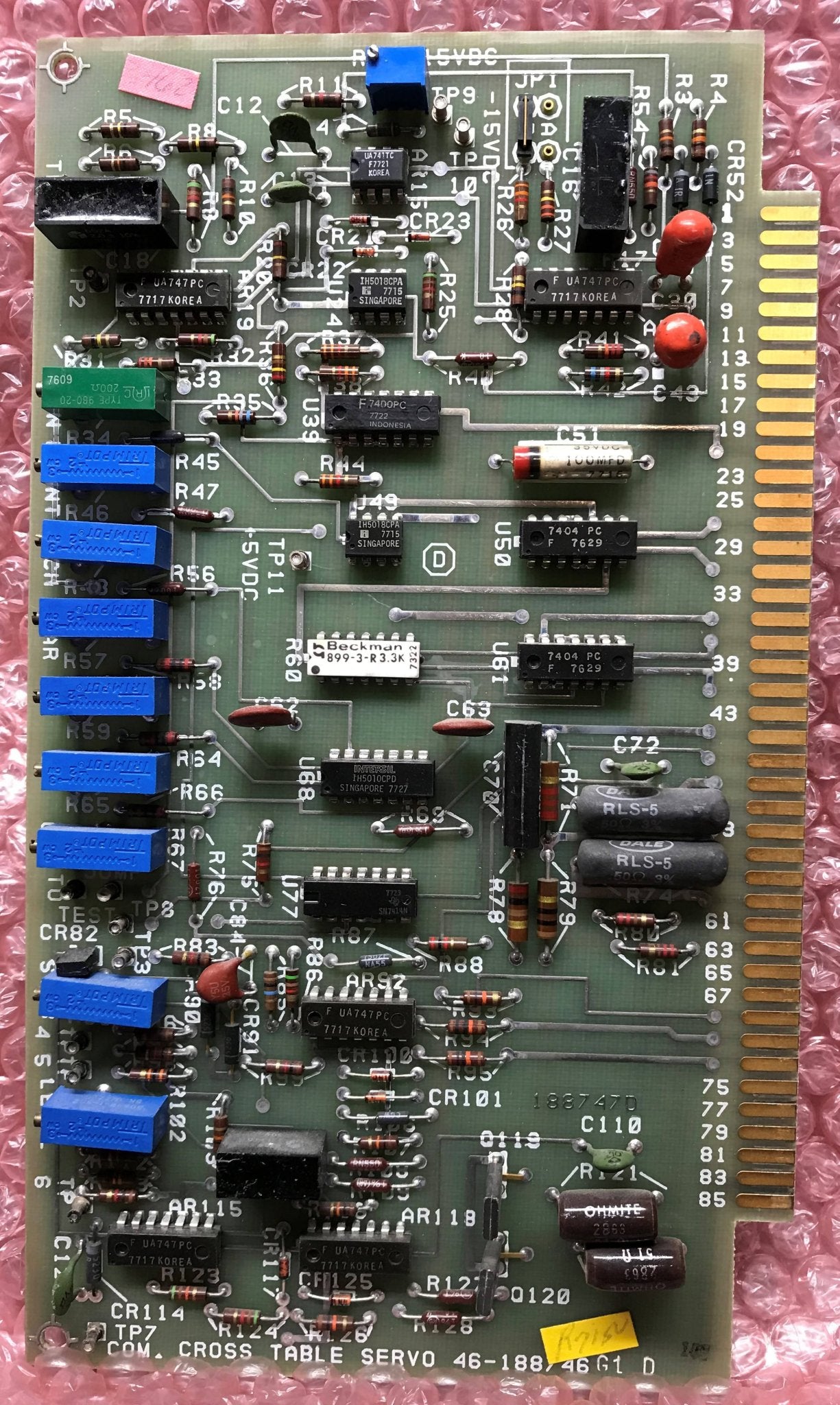Com. Cross Table servo Board (46-188746 G1-D GE