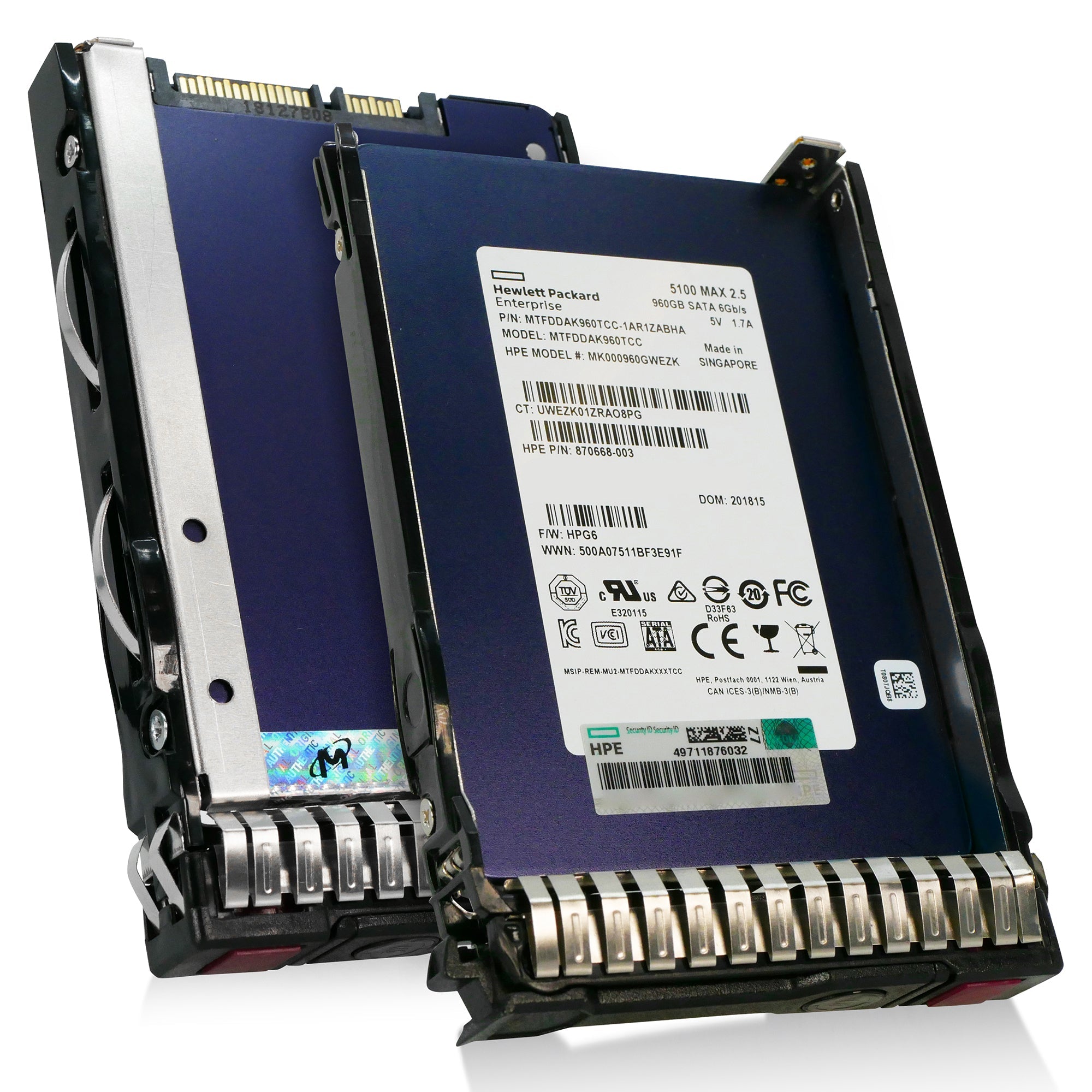 HP Generation 8 MK000960GWEZK 960GB SATA 6Gb/s 3D TLC 2.5in Refurbished SSD