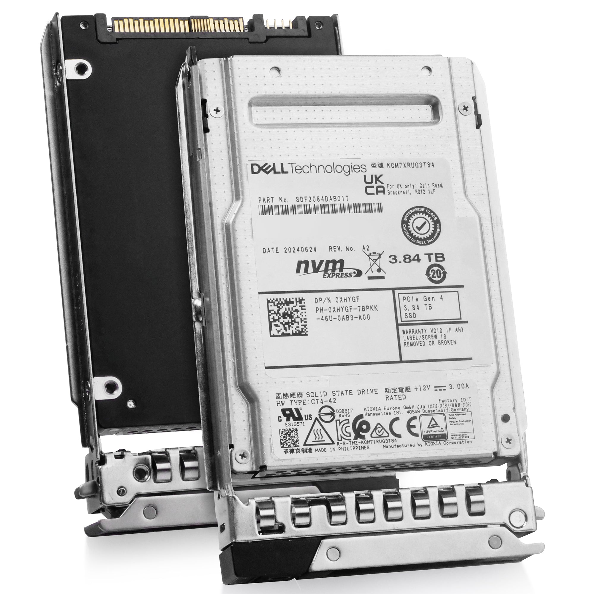Dell G14 400-BMTG 3.84TB 1 DWPD PCIe Gen 4.0 x4 8GB/s Read-Intensive 3D TLC U.2 NVMe 2.5in Solid State Drive