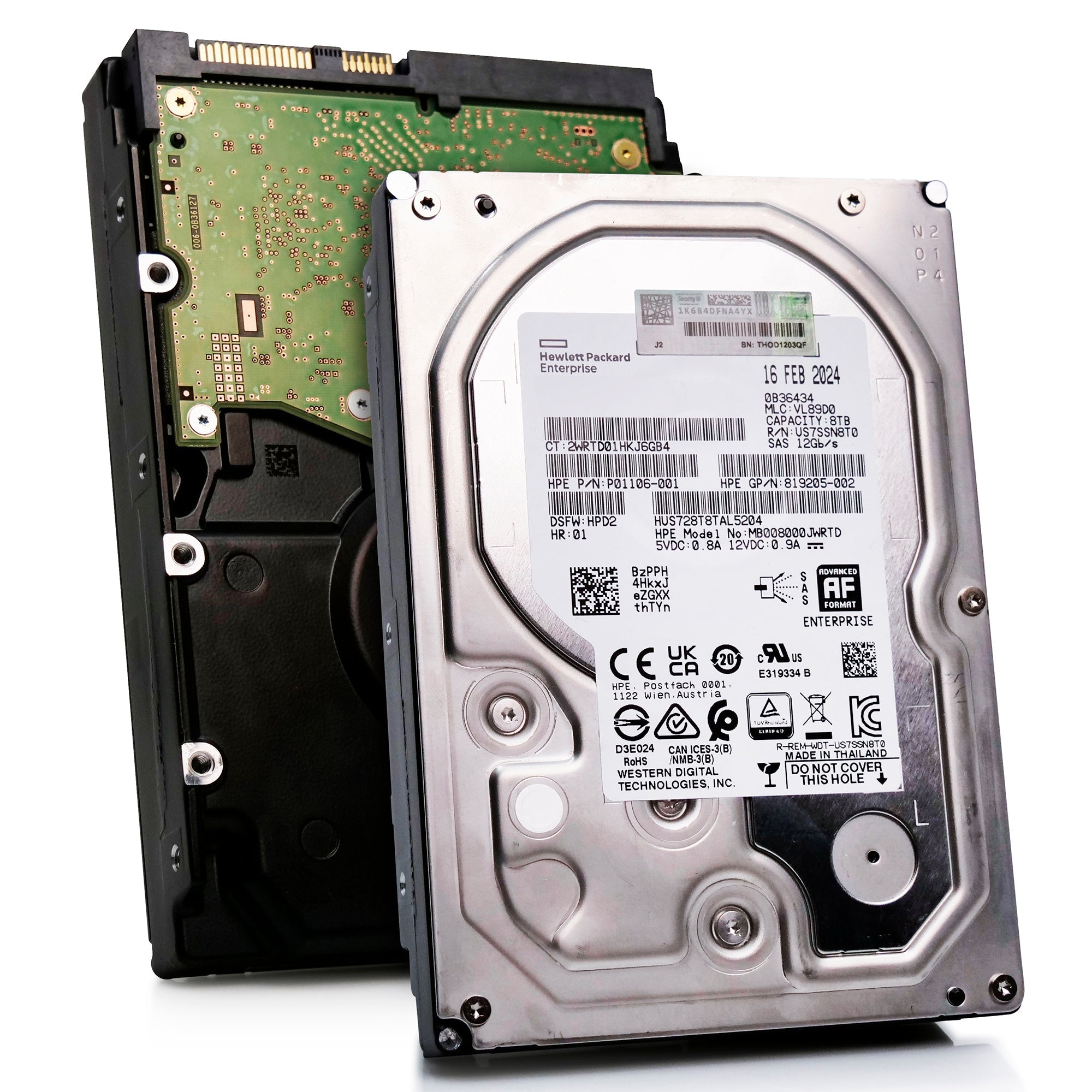 HP Generation 10 P01106-001 8TB 7.2K RPM SAS 12Gb/s 512e 3.5in Refurbished HDD