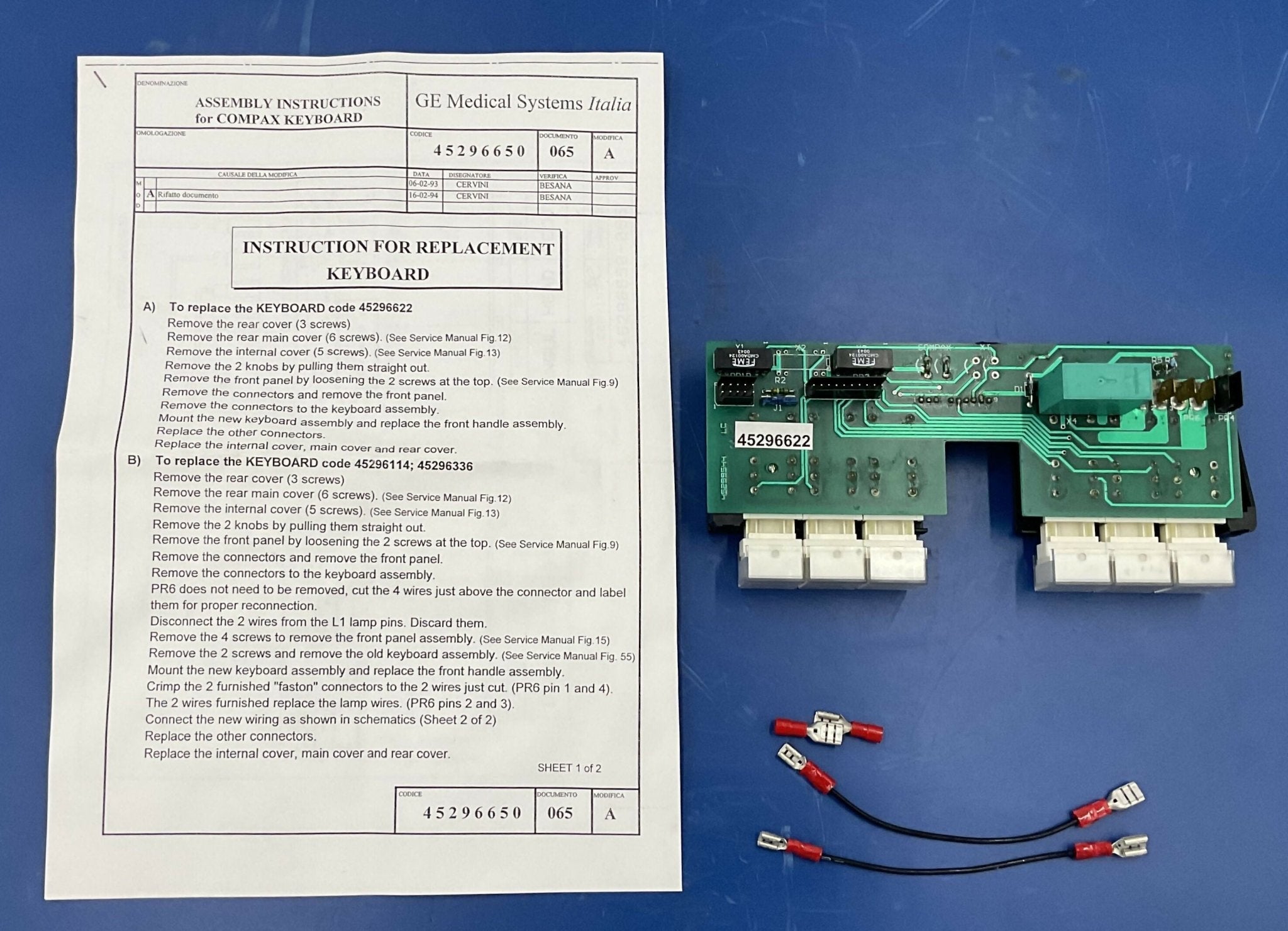 COMPAX FASTON KEYBOARD SWITCH (45296650/45296336 GE
