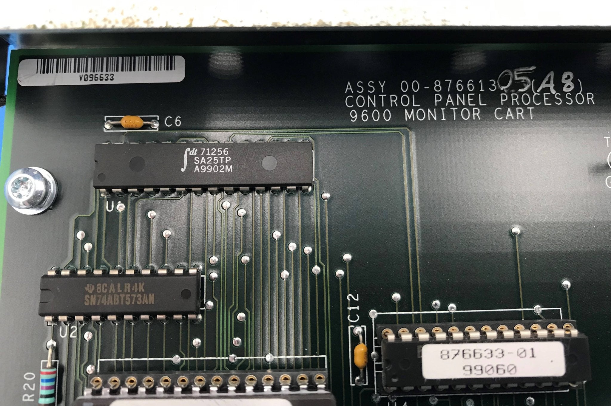 Control Panel Processor Monitor Cart (00-876613-05 Rev A8/00-877671-02 Rev B6 OEC 9600