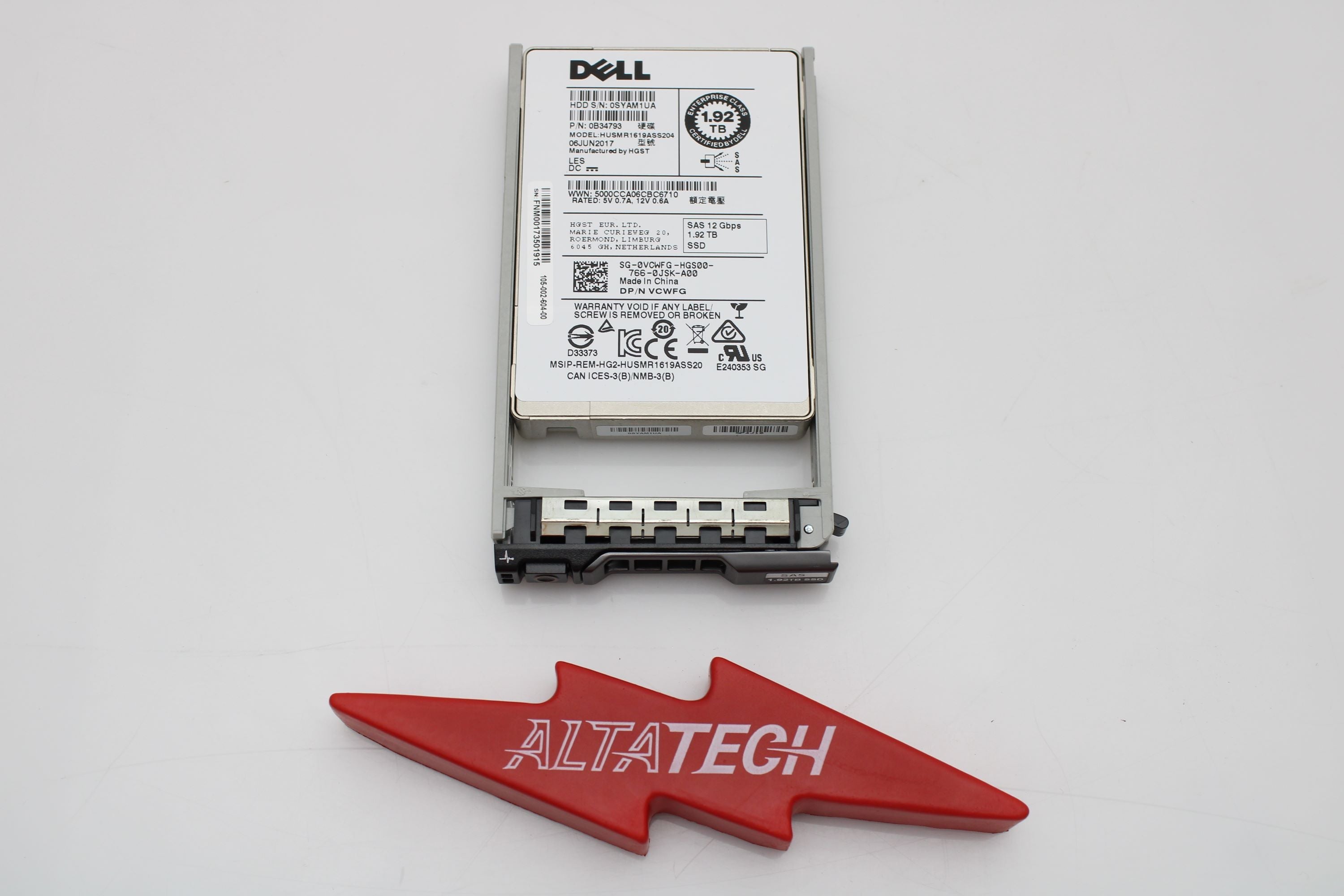 Dell 400-AXPT 1.92TB SSD SAS 2.5 12G RI