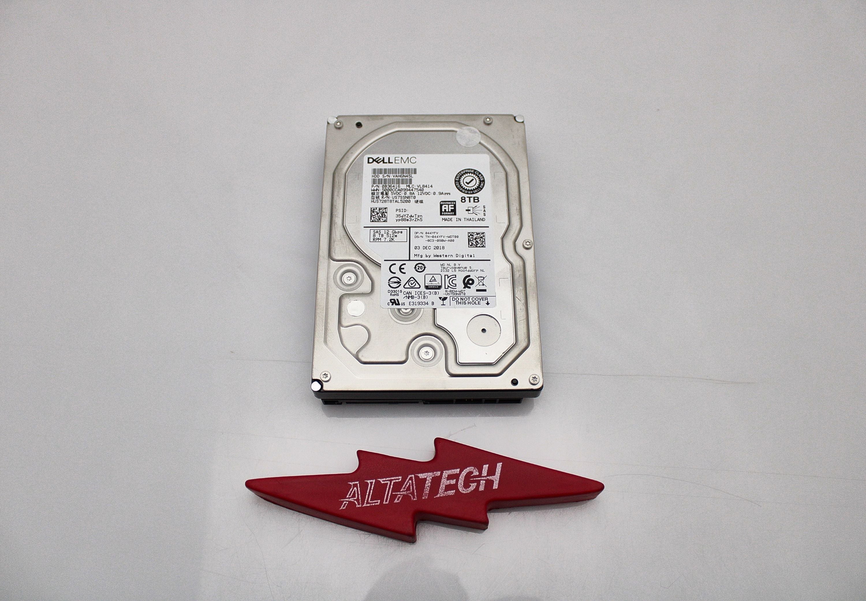 Dell 44YFV 8TB 7.2K SAS 3.5 12G HUS728T8TAL5200 / 0B36416 HDD ME4