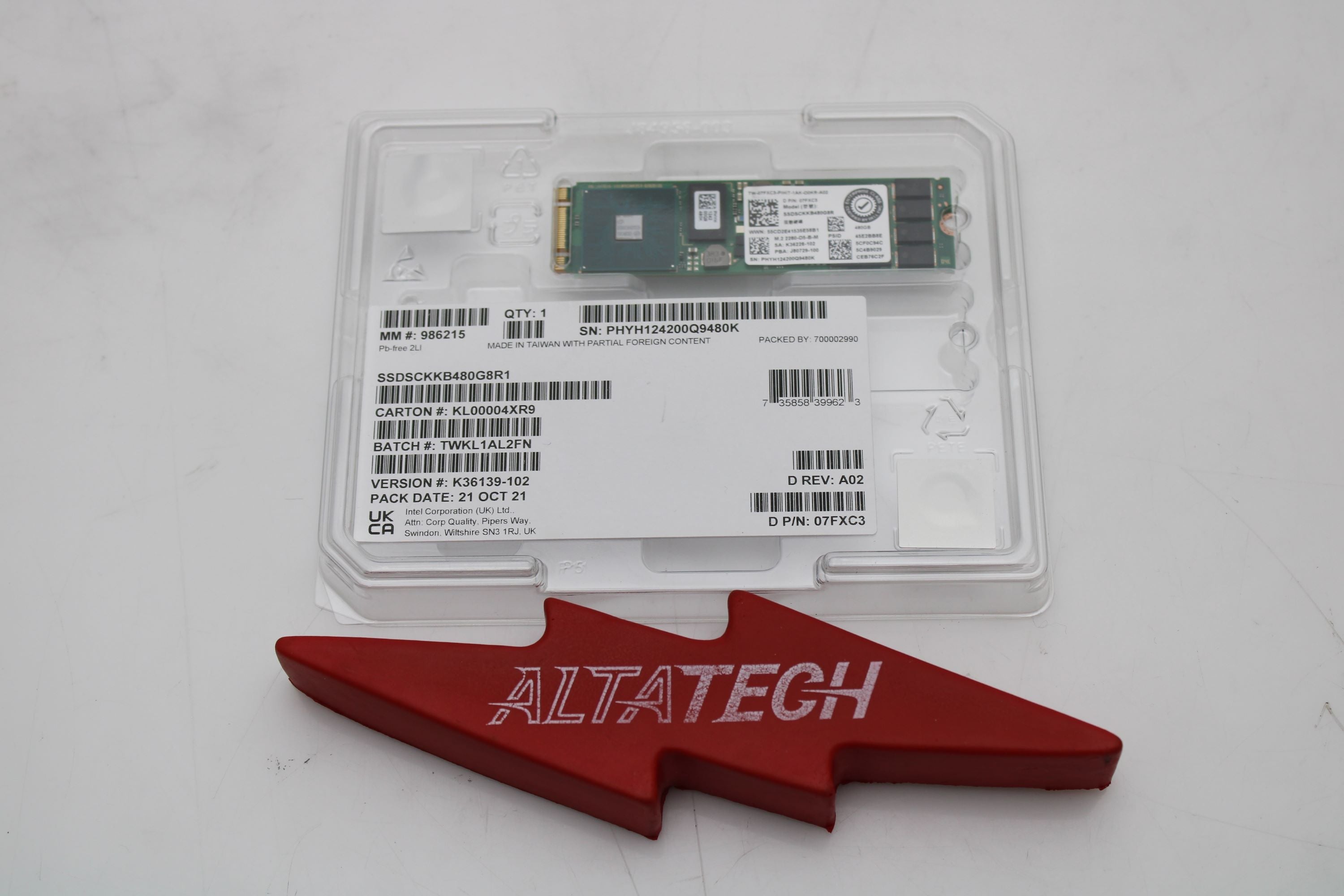 Dell 7FXC3_NEW 480GB SSD SATA 6G M.2 BOSS (2280) SSDSCKKB480G8R