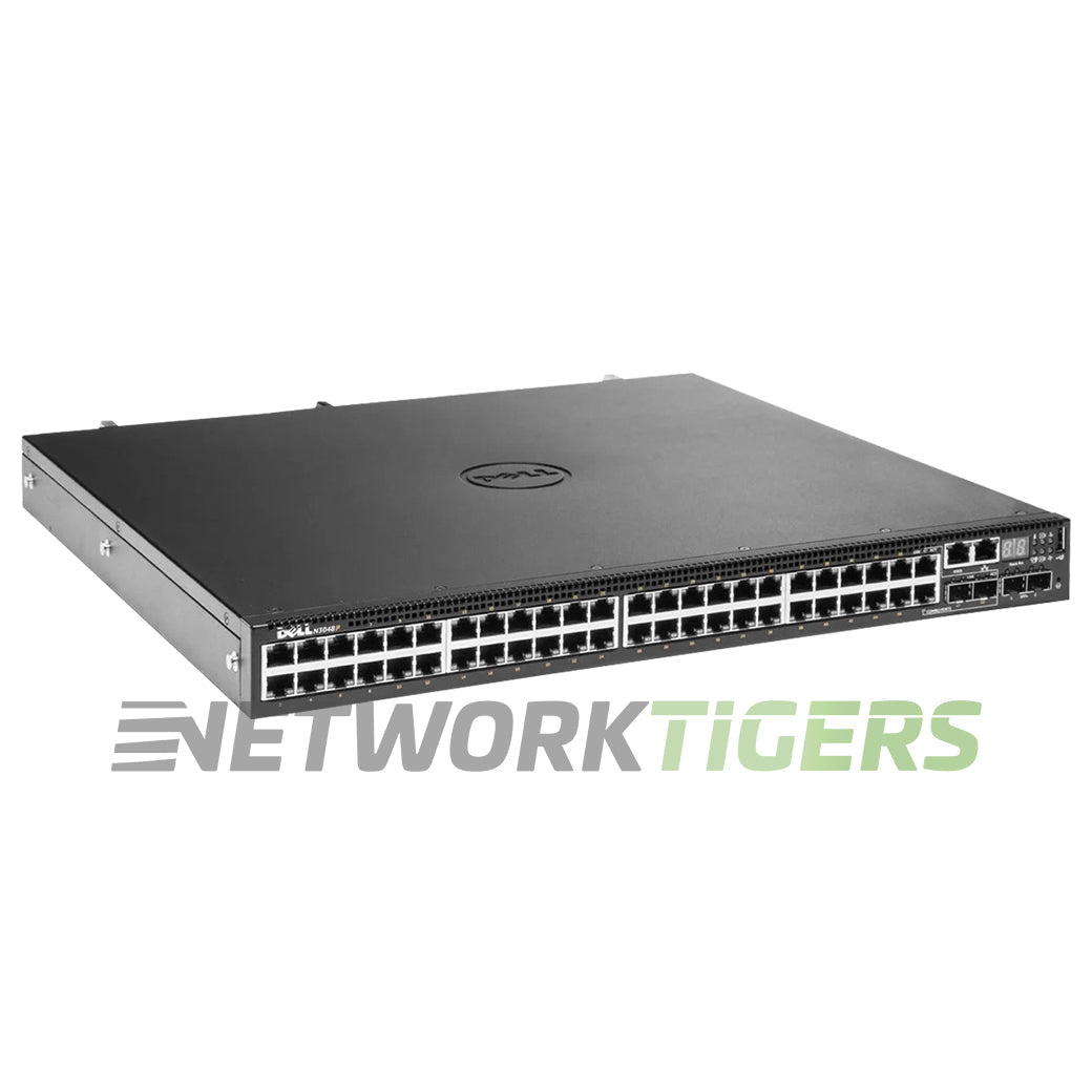 Dell N3048P 32x 1GB PoE+ RJ45 12x 1GB PoE RJ45 2x 10GB SFP+ F-B Airflow Switch