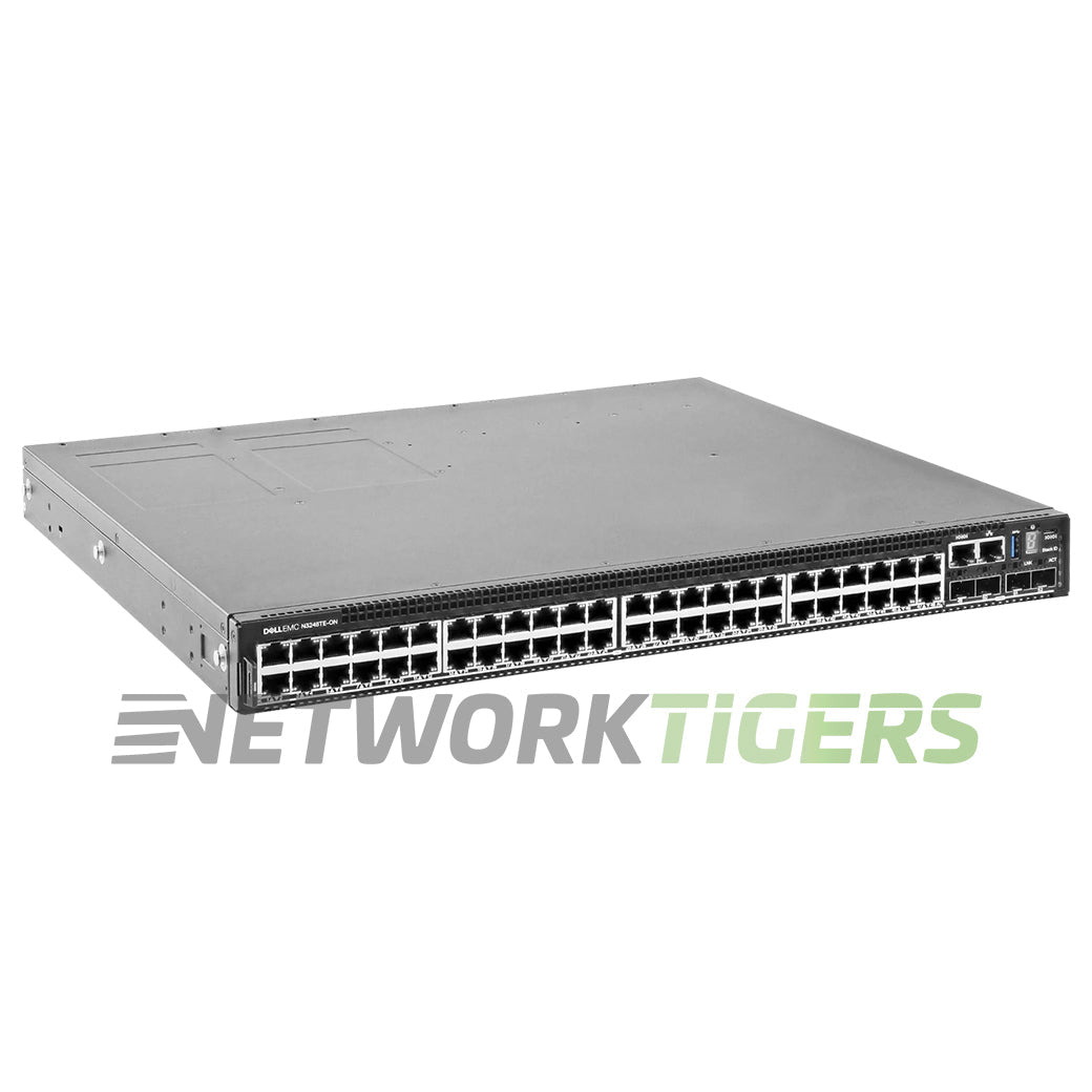 NEW Dell N3248TE-ON-RA 48x 1GB RJ45 4x 10GB SFP+ 2x QSFP28 B-F Air OS10 Switch