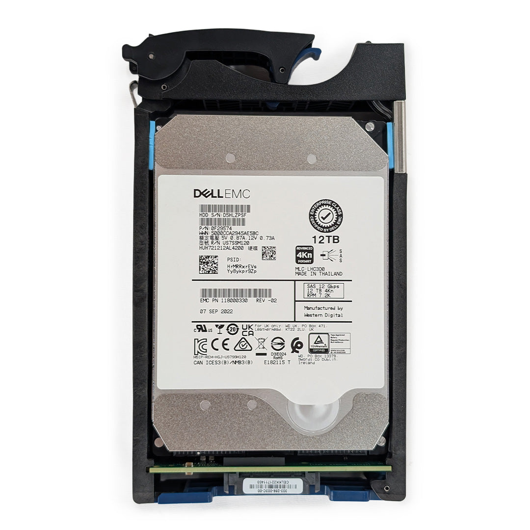 Dell EMC 3.5" 12TB SAS 12Gbps 7.2K HDD (0F29574) | 118000330