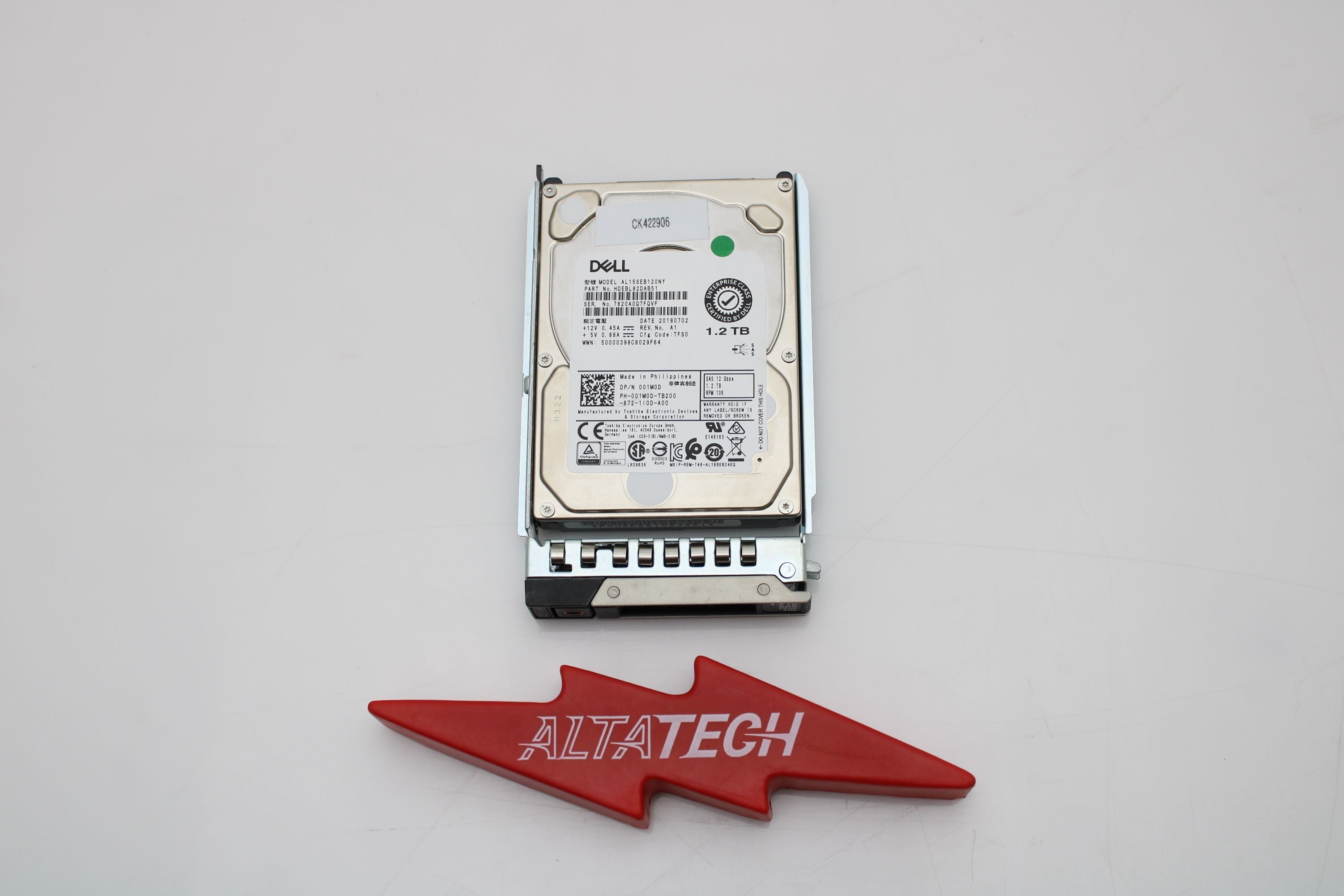 Dell HDEBL82DAB51 1.2TB 10K SAS 2.5 12G HDD PN 01M0D