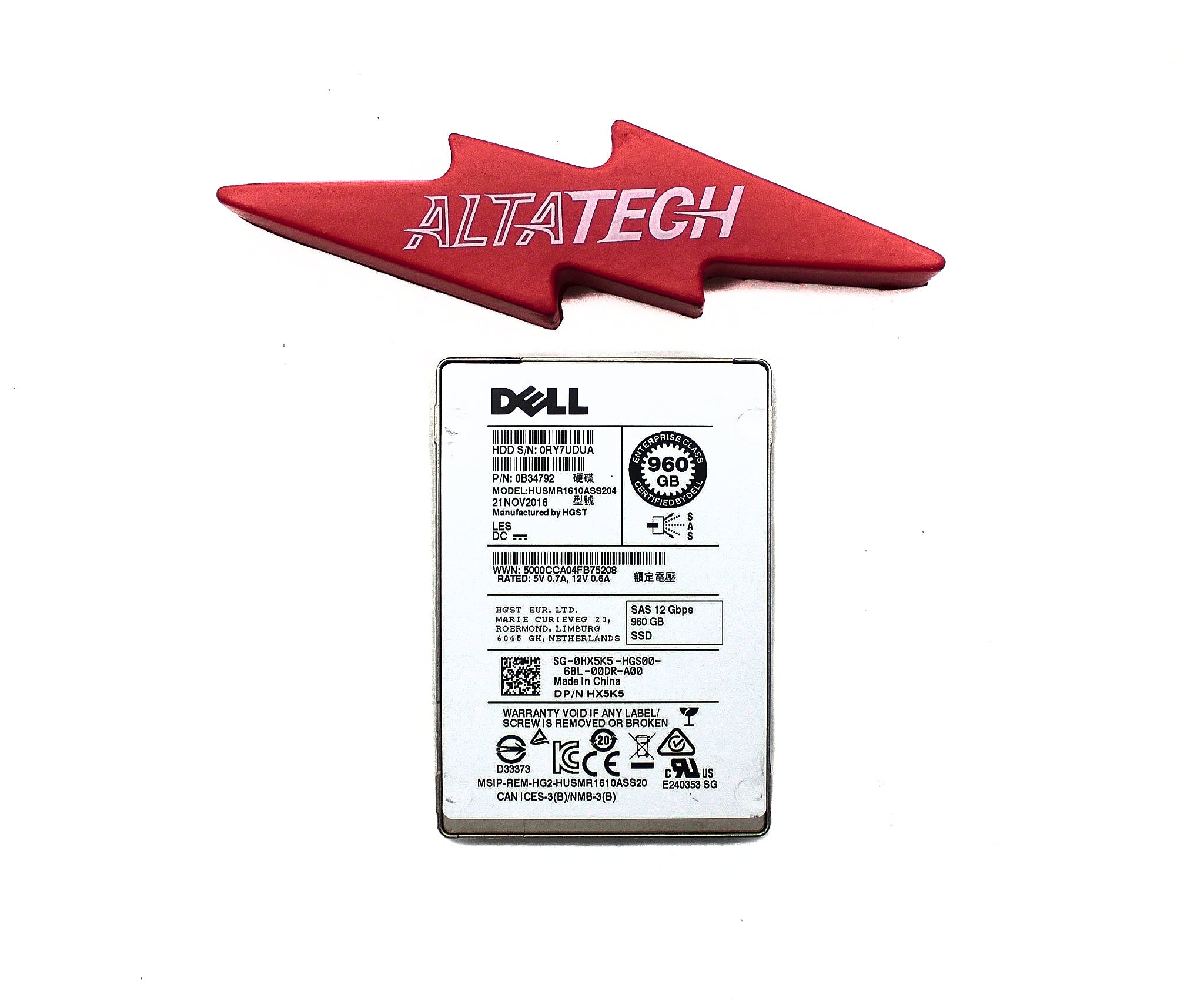 Dell HX5K5 960GB SSD SAS 2.5 12G RI HUSMR1610ASS204 / 0B34792