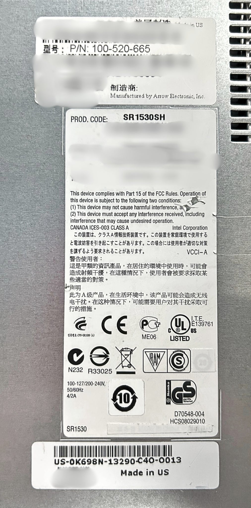 Dell K698N Dell ESG-X Control Station SPE NX4 EMC 100-520-665