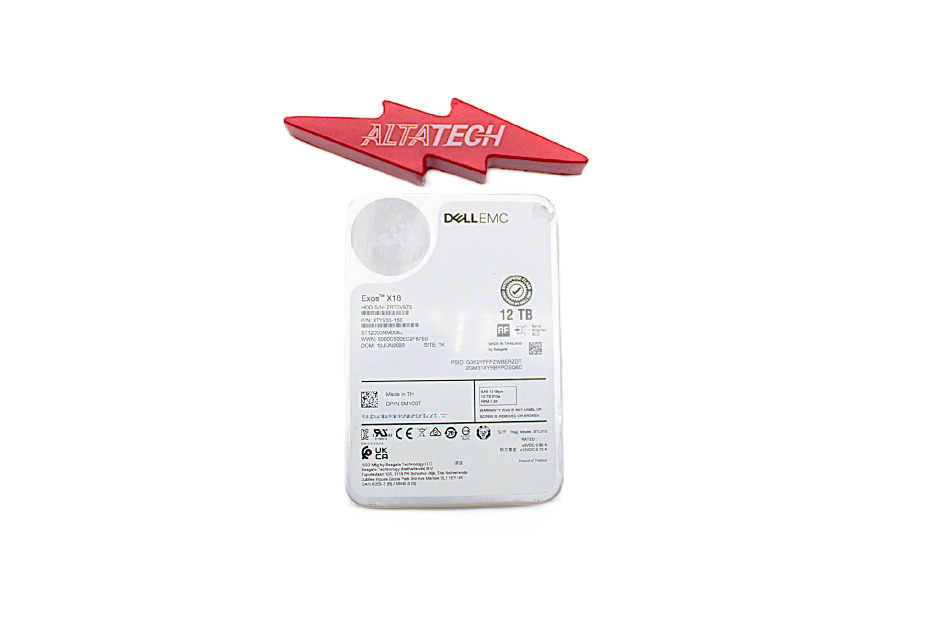 Dell M1C0T 12TB 7.2K SAS 3.5 12G ST12000NM006J