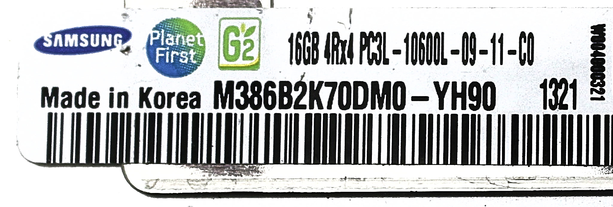 Dell M386B2K70DM0-YH90 16GB PC3L-10600L DDR3-1333 4RX4 ECC