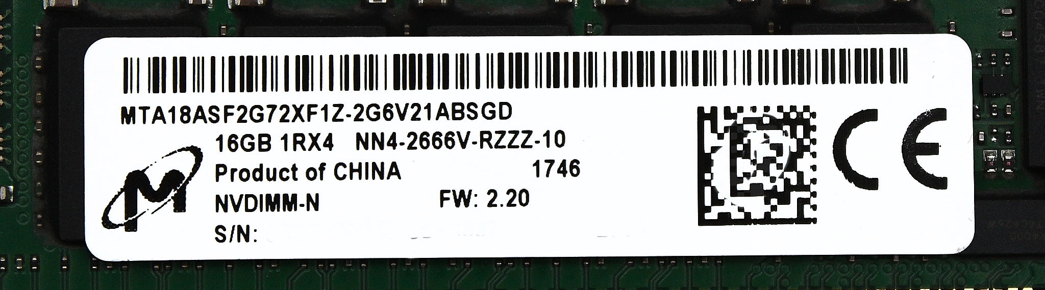 Dell MTA18ASF2G72XF1Z-2G6V2 16GB PC4-21300VR DDR4-2666 1RX4 ECC