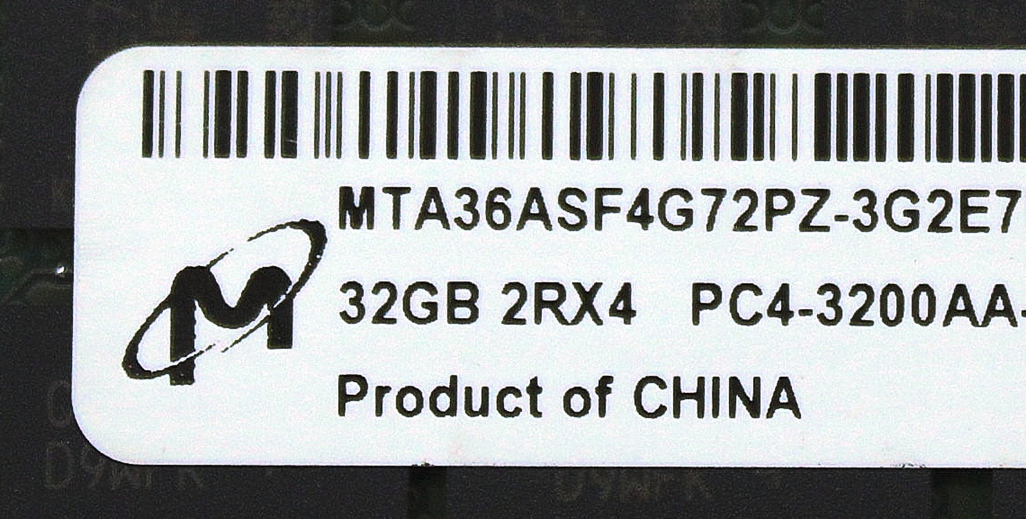 Dell MTA36ASF4G72PZ-3G2E7  32GB PC4-25600AA DDR4-3200 2RX4 ECC