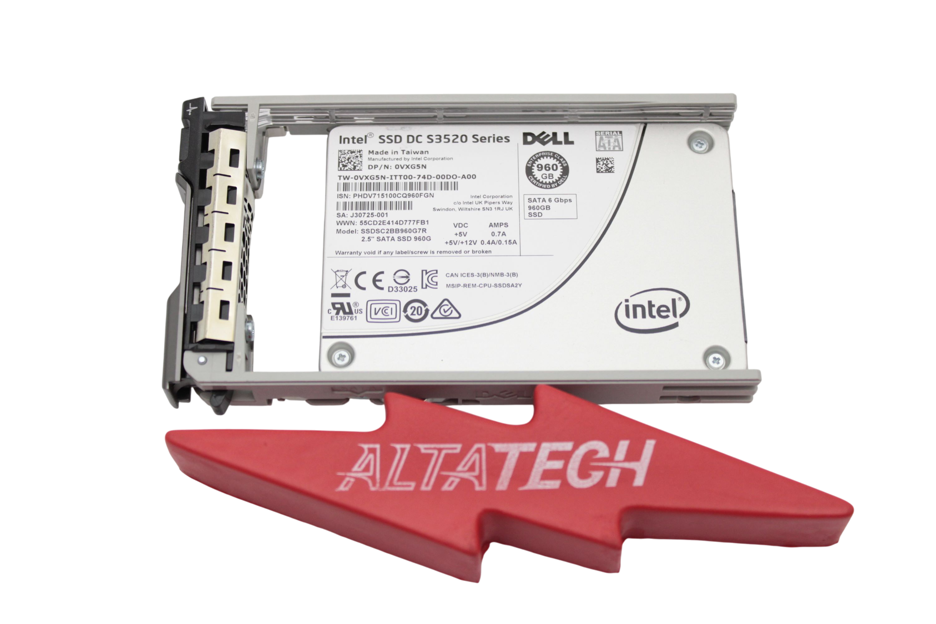 Dell VXG5N 960GB SSD SATA 2.5 6G RI S3520 SSDSC2BB960G7R