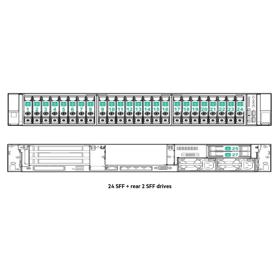 HPE ProLiant DL380 24SFF NC Rack Server (G11) CTO