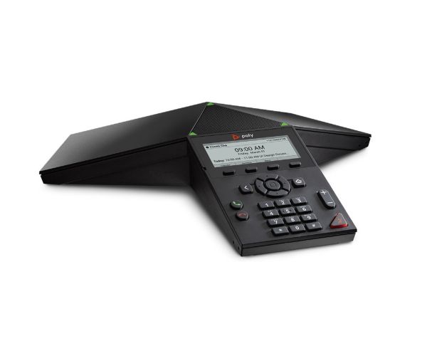 849A0AA#AC3 - HP Poly Trio 8300 Single-Port Ethernet 3.5-inch Monochrome LCD Bluetooth Wi-Fi Conference IP Phone