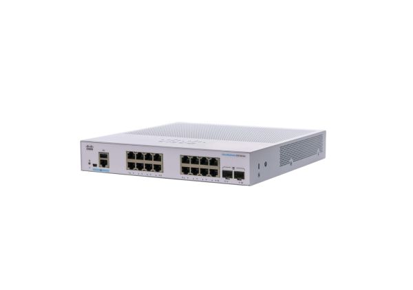 CBS250-16P-2G - Cisco Business 250 Series 16-Ports 10/100/1000BASE-T PoE+ Layer 3 Rack-mountable Managed Smart Switch with 2-Ports SFP