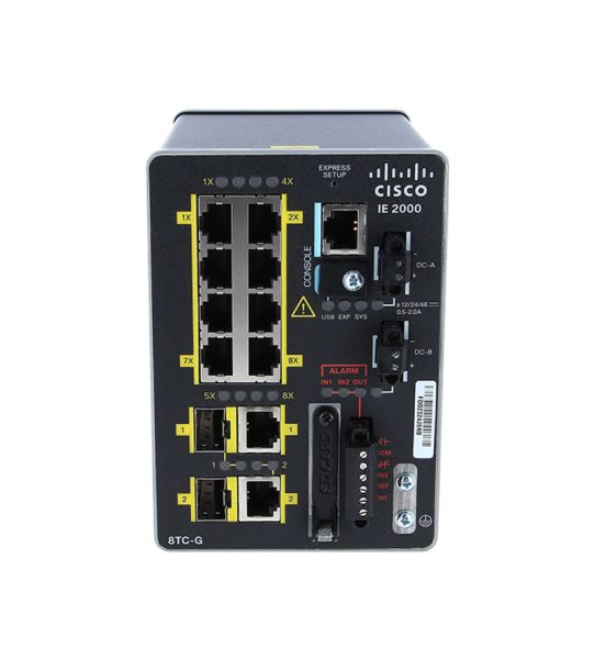 IE-2000-8TC-L - Cisco IE-2000 Series 8-Ports 10/100/1000BASE-T Ethernet Layer 2 Din-rail mountable Ethernet Switch with 2-Ports SFP
