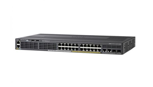 WS-C2960X-24PSQ-L - Cisco Catalyst 2960-X Series 24-Ports 10/100/1000BASE-T Ethernet Layer 3 Rack-mountable Managed Network Switch with 2-Ports SFP