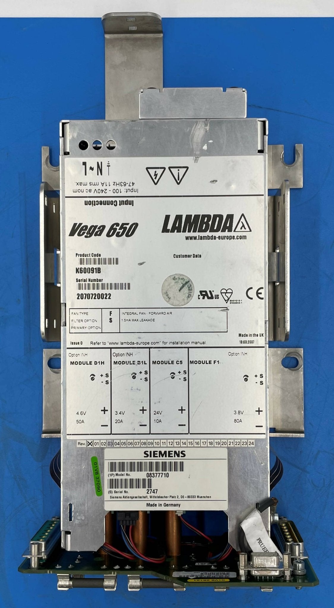 DMS POWER SUPPLY (08377710 SIEMENS