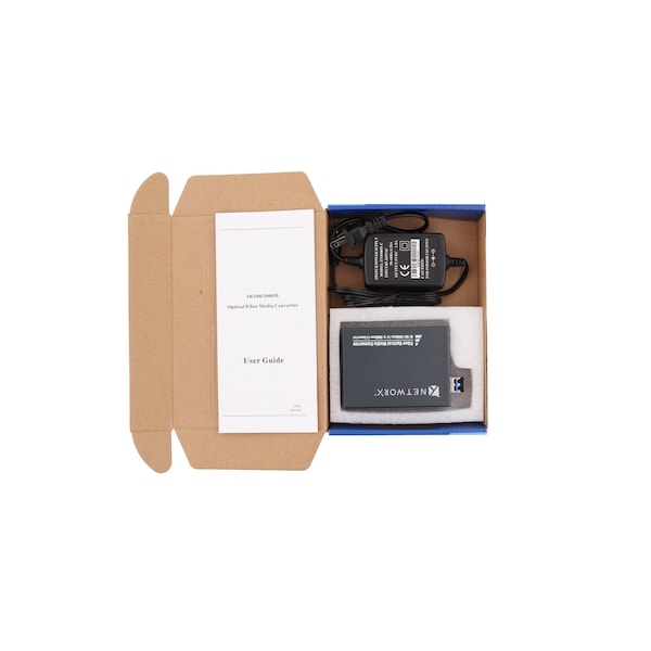 Gigabit Fiber Media Converter - 1000Base-SX, LC Multimode, 550m, 850nm