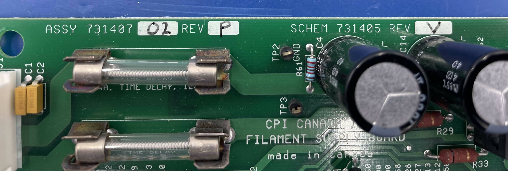 Filament Supply Board (731407-02 REV P CPI