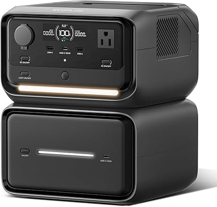 EF ECOFLOW Portable Power Station River 3 Plus with EB600 Extra Batter