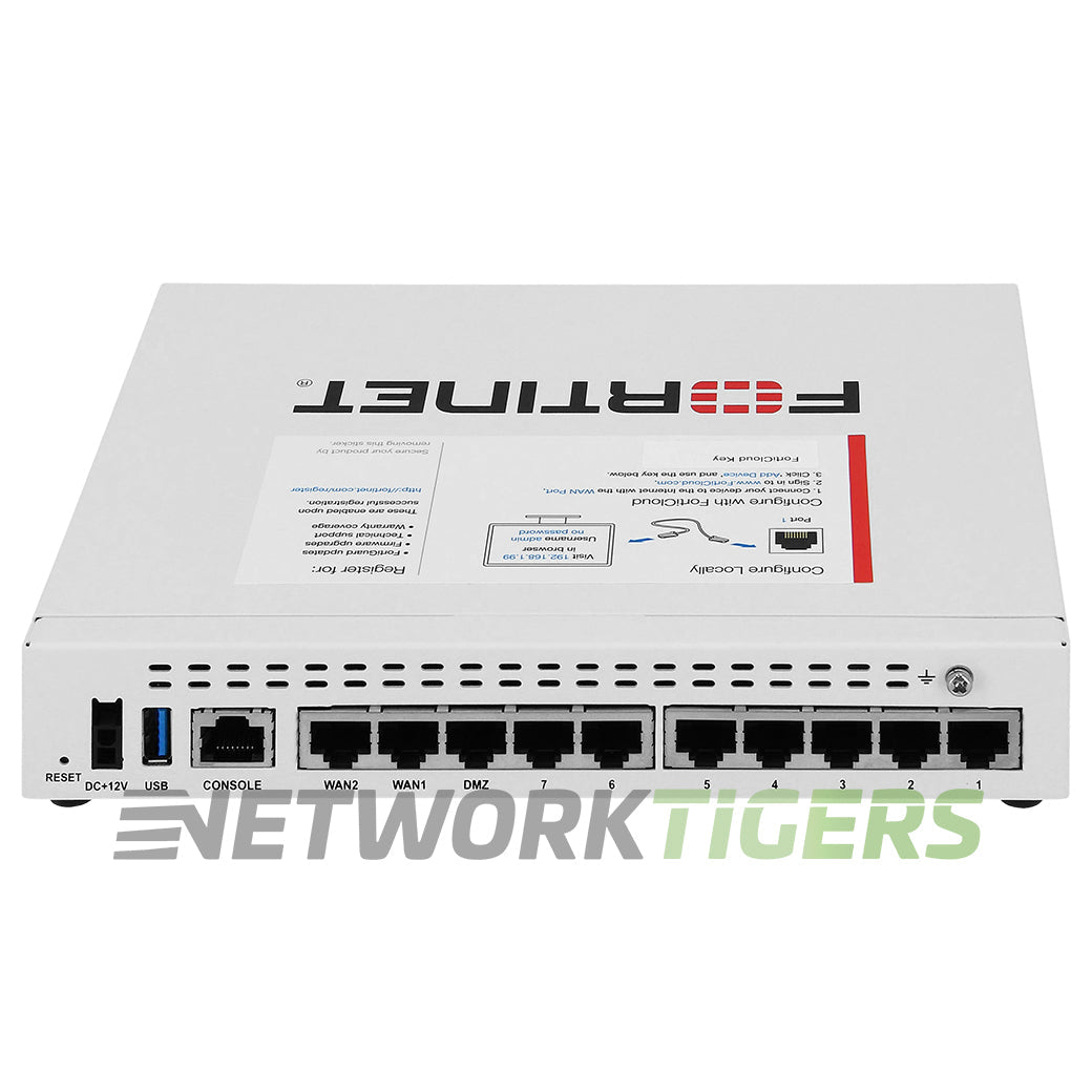 NEW Fortinet FG-61E FortiGate 60E Series 3Gbps 10x 1GB RJ45 128 GB SSD Firewall