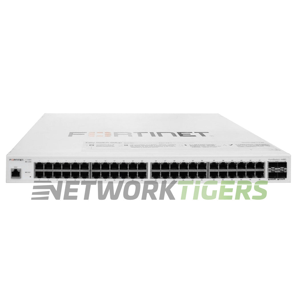 NEW Fortinet FS-448D 48x 1GB RJ45 4x SFP+ Registrable / Unclaimed Switch
