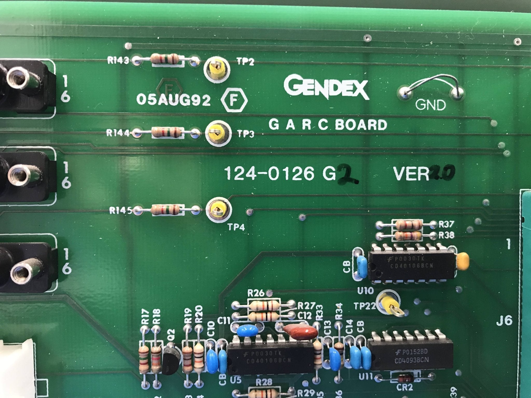 G A R C Board (124-0126 G2 Ver 2.0 Gendex/Del Medical