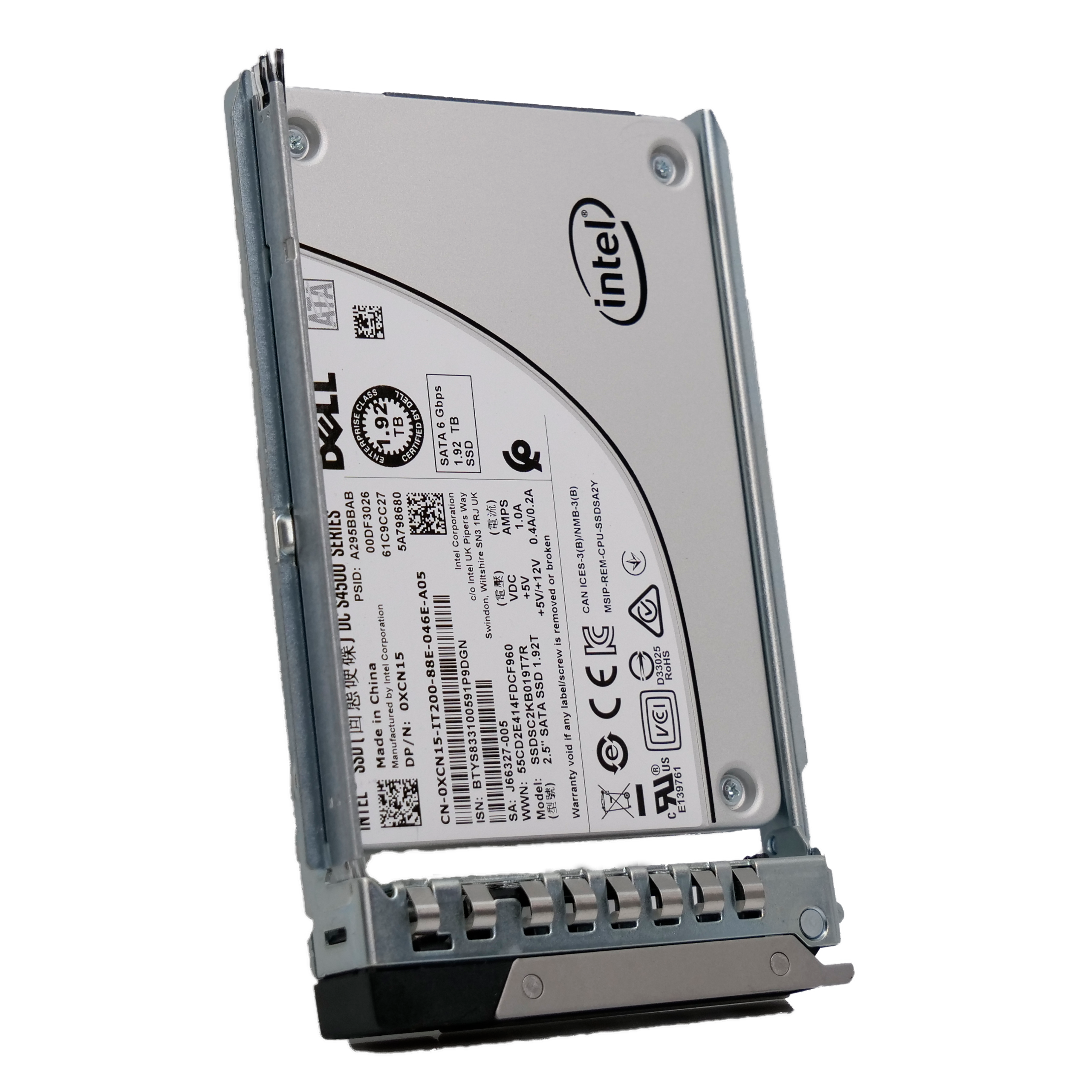 Dell G14 0XCN15 1.92TB 1.76 DWPD SATA 6Gb/s 3D TLC 2.5in Refurbished SSD