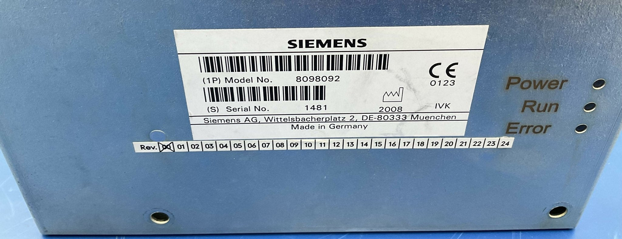 GANTRY PANEL CONTROL RIGHT (8098092/08098092 SIEMENS