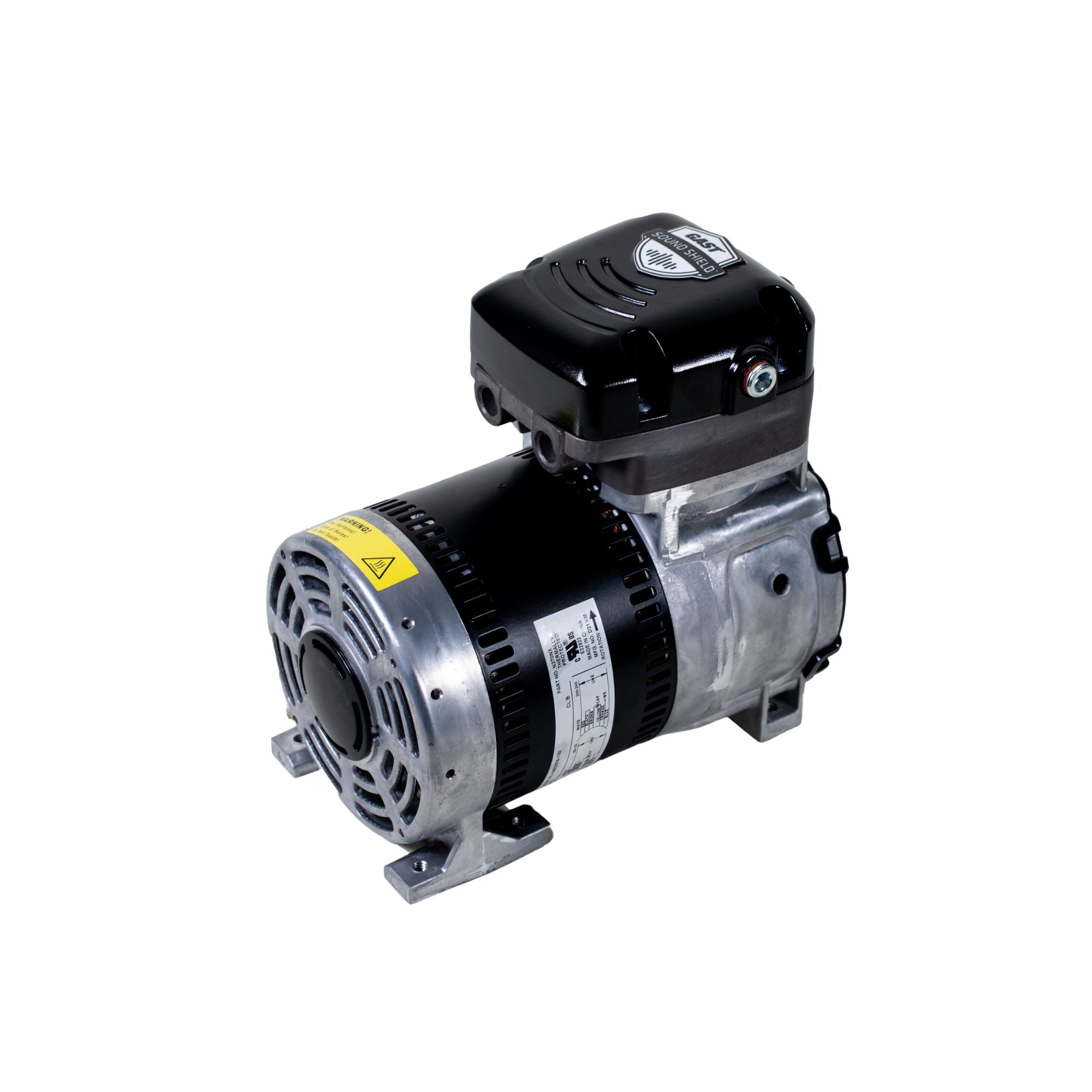Gast | Rocking Piston Compressor, Sound Shield, less than 53 db(A, 1.44 CFM, 125 PSI | 86R130-PS101-N270X