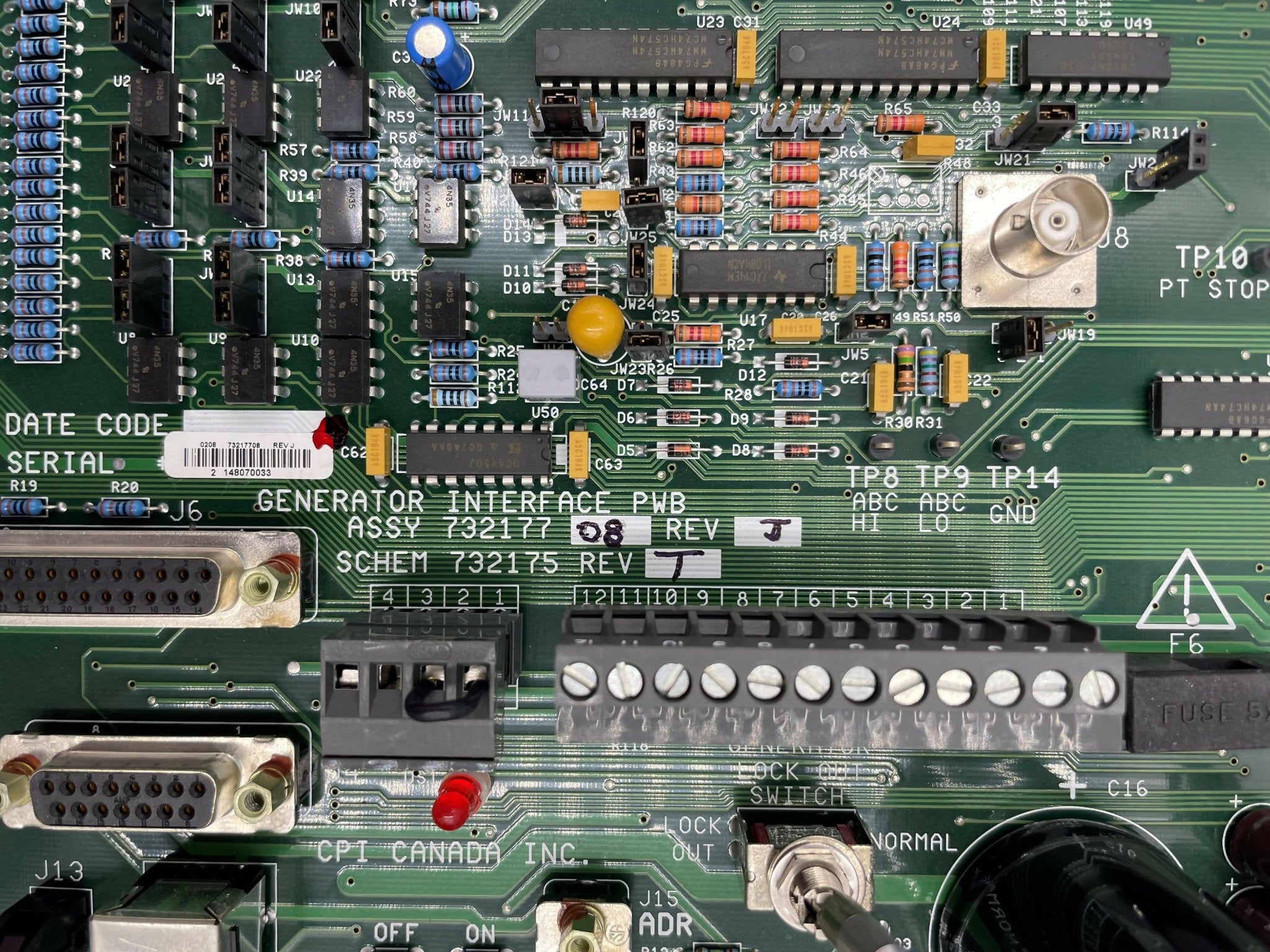 Generator Interface Board (732177-08 Rev-J/732175 Rev-T CPI