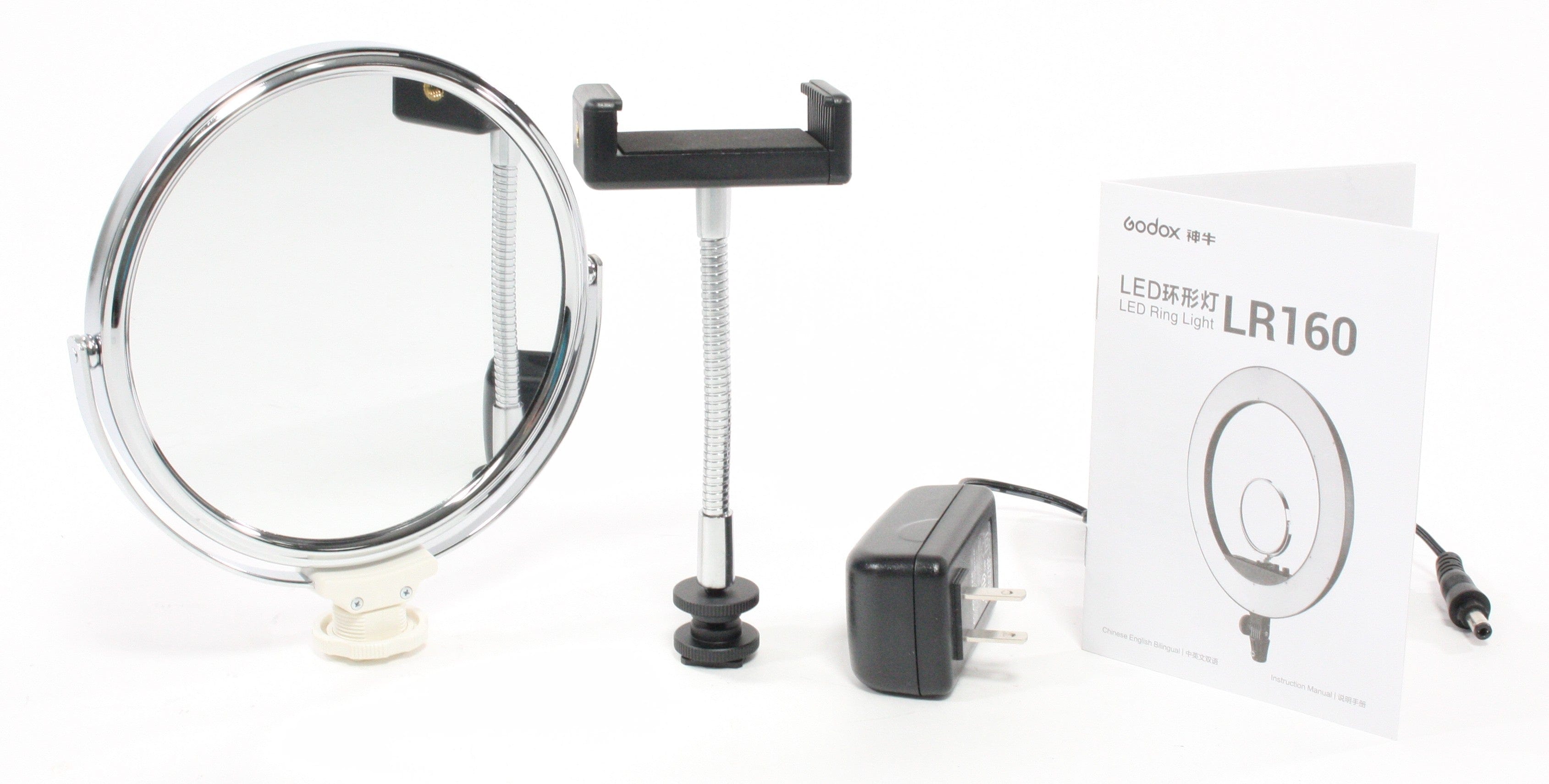 GODOX LR160 LED Ring Light.  (with Accessories)