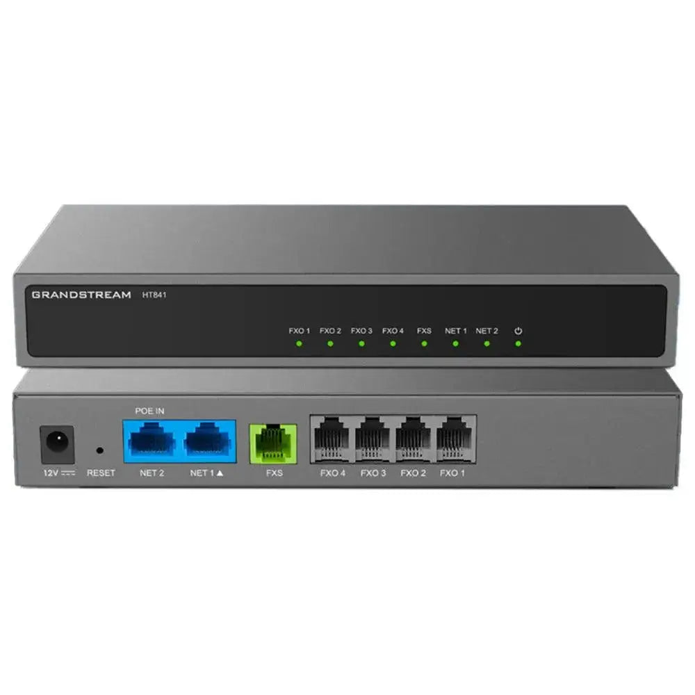 Grandstream HT841 Analog FXO Gateway 4 FXO 1 FXS 2 GigE PoE NAT Router GS-HT841 - New