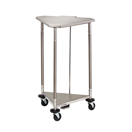 Clinton 18 in. Stainless Steel Triangular Hamper with Lid