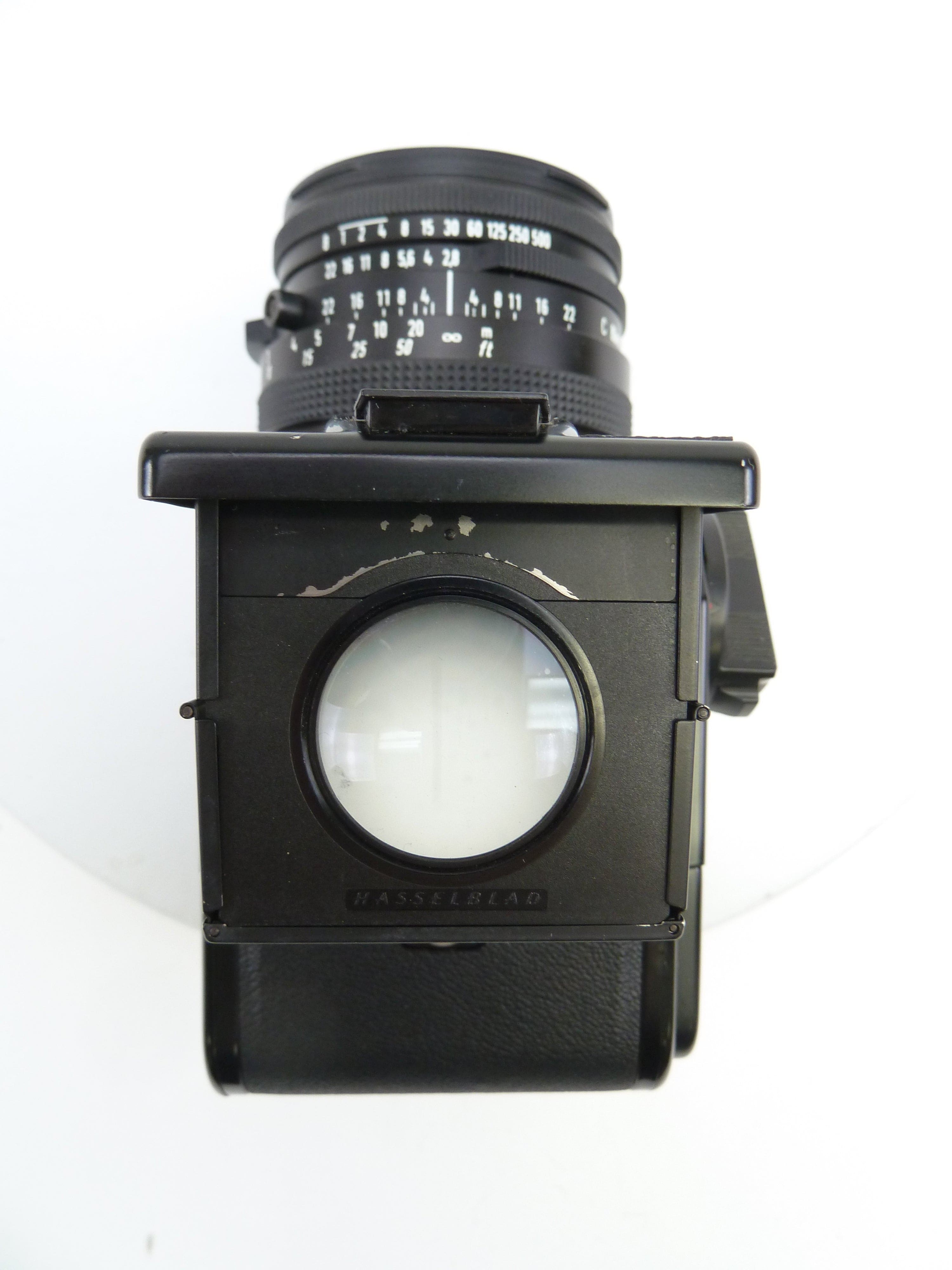 Hasselblad 501C Black Camera Outfit with 80MM f2.8 C T*, 120 Back, and Waist Level Finder