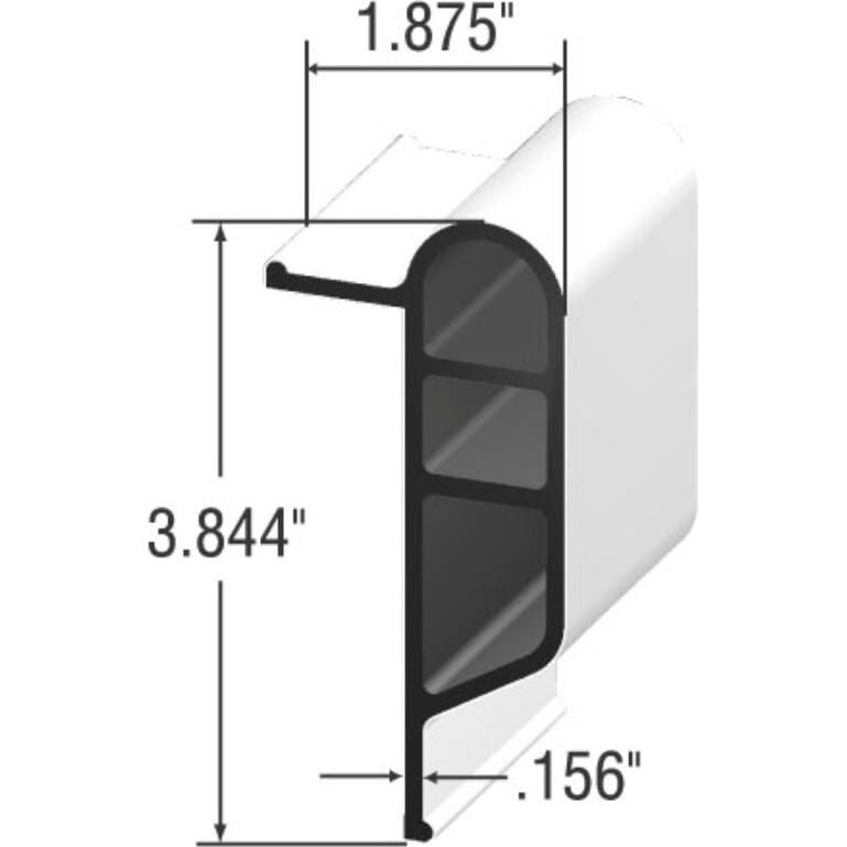 Taylor Made Products 46096 White, Medium Double Molded Vinyl Dock Edging. 10' Coil