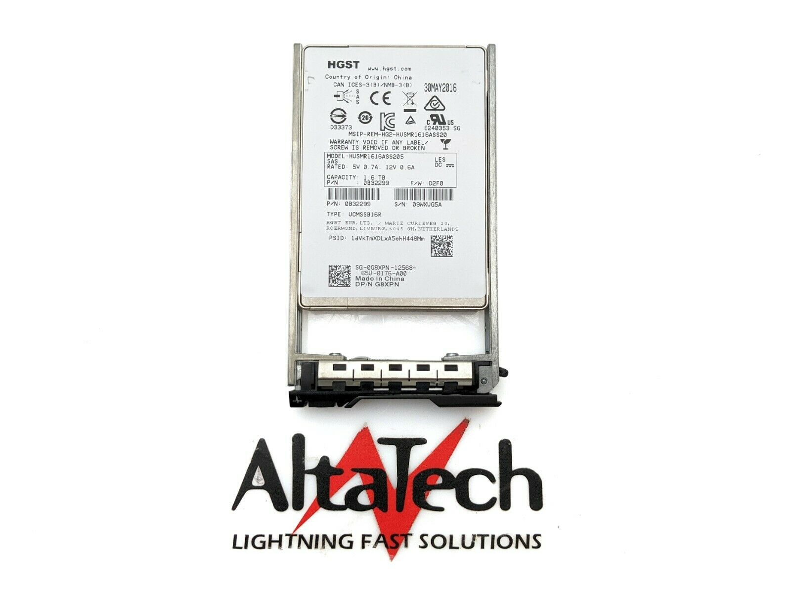 HGST HUSMR1616ASS200 HGST HUSMR1616ASS205 1.6TB SSD SAS 2.5 12G RI Rea