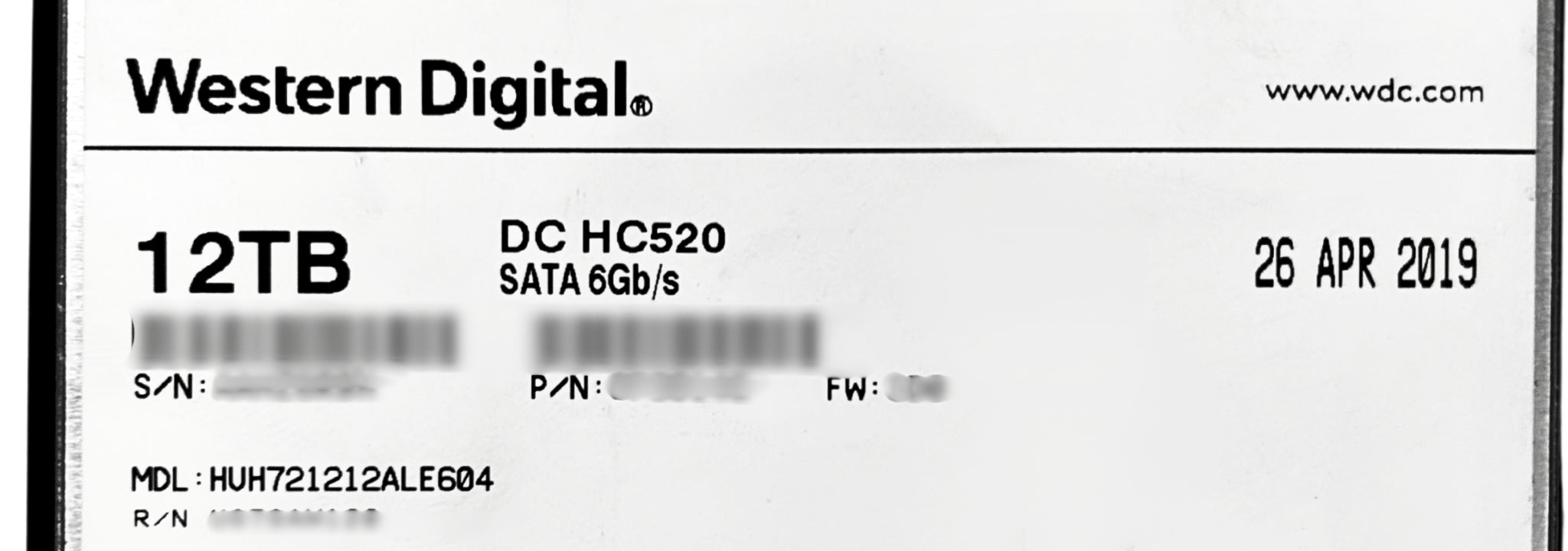 Hitachi HUH721212ALE604 HGST 12TB 7.2K RPM 3.5" LFF 6GB/s SATA 