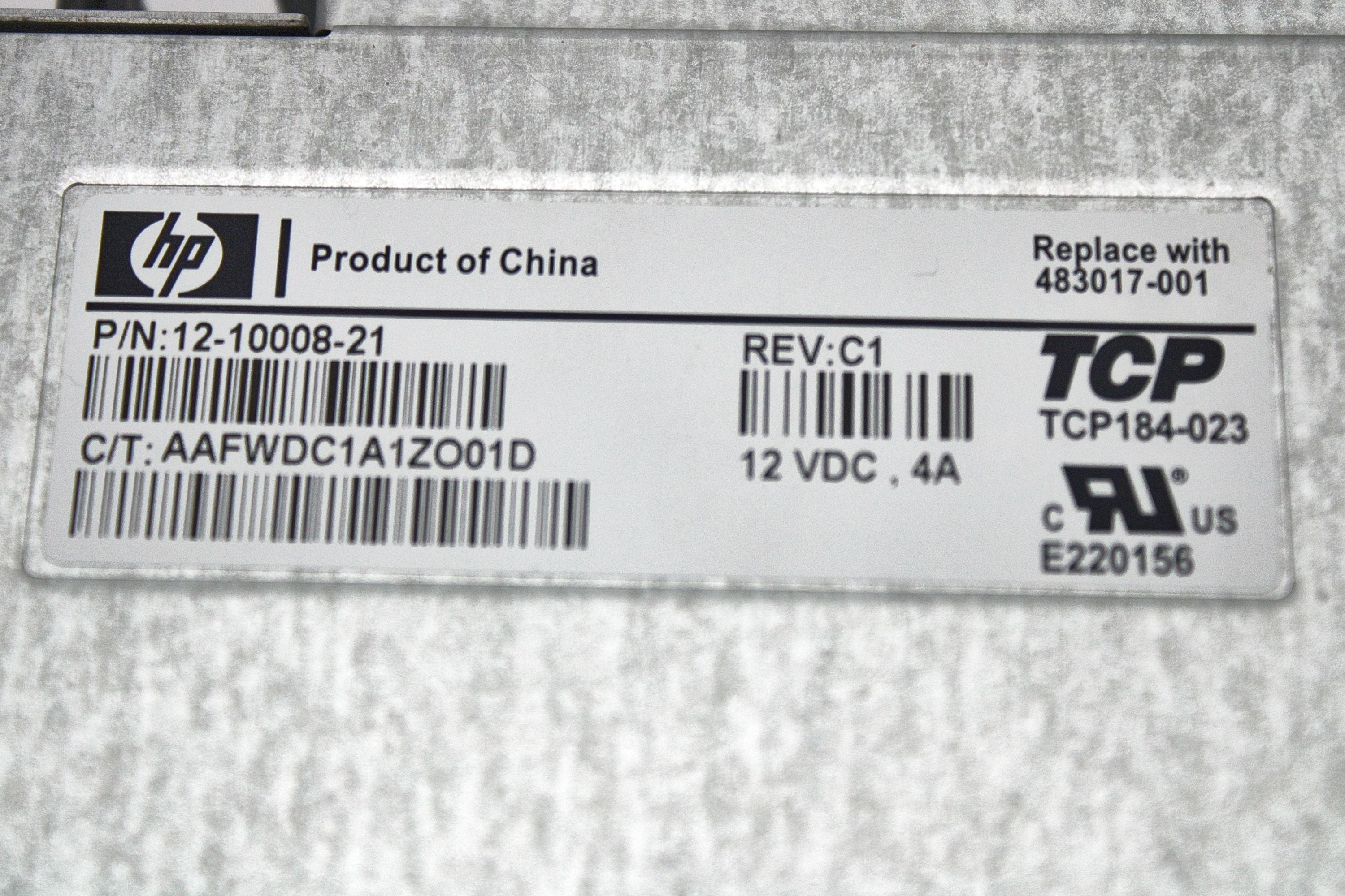 HP 483017-001 BLOWER FAN XL FOR EVA 4/6/8000