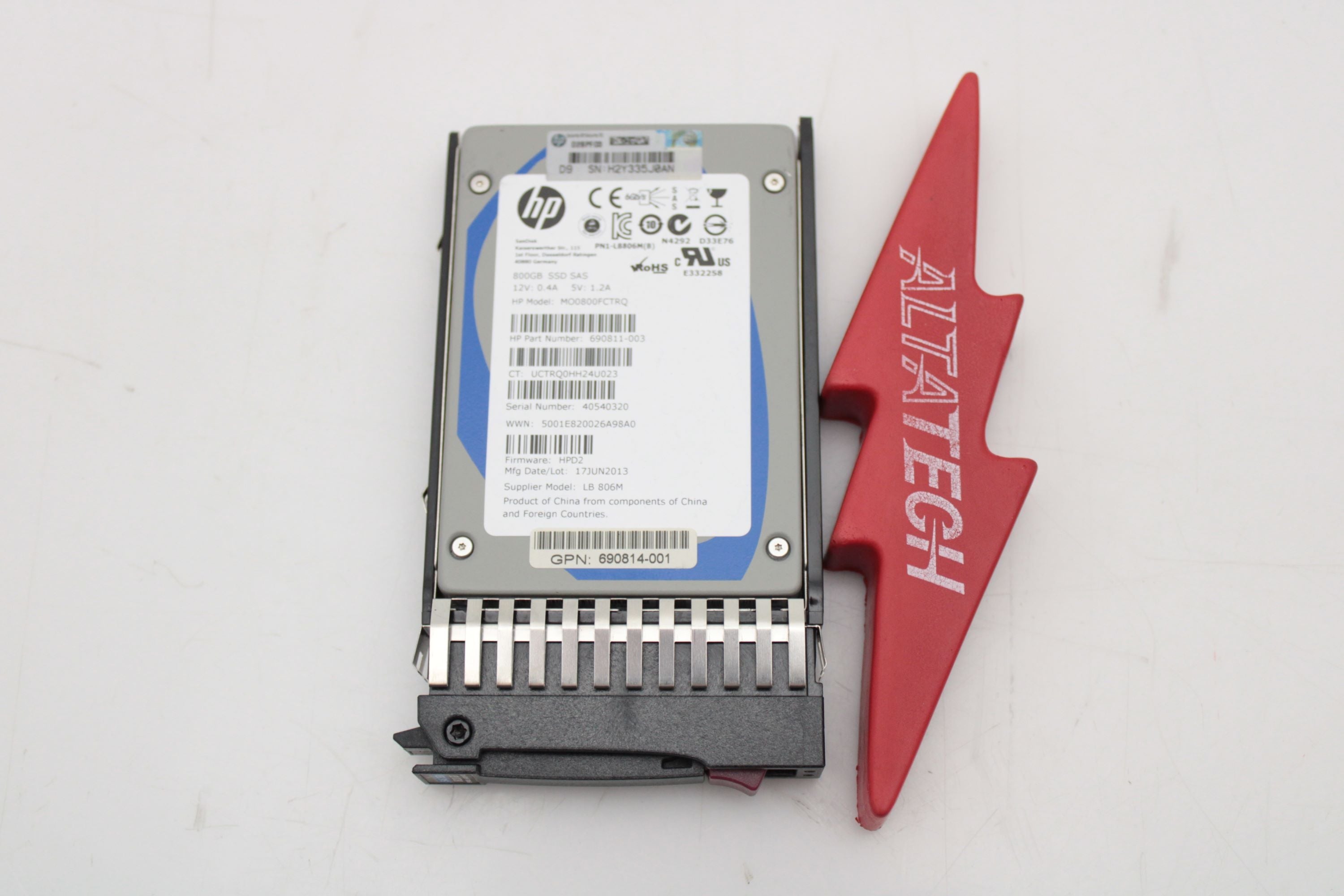 HP 691024-001 691024-001 HP 800GB 6G SAS SFF MLC SSD HDD